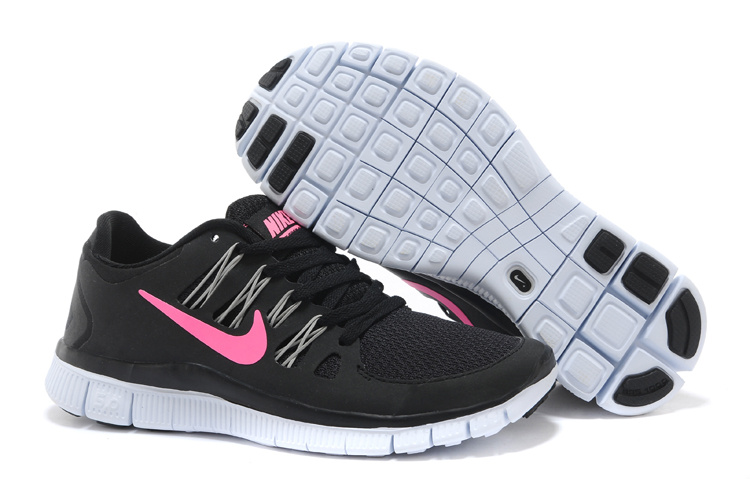 Nouveau Nike Free 5.0 Femmes Noir Rose